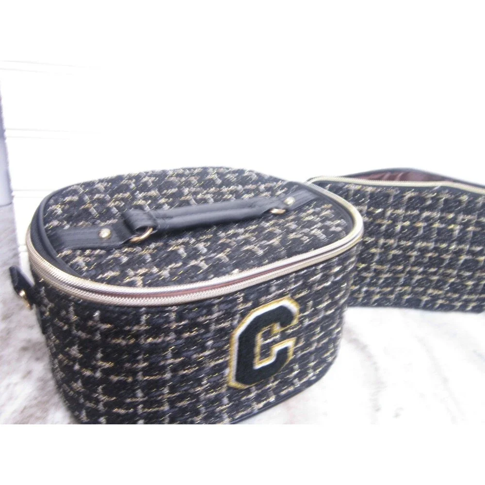 Lot of 3 Makeup Cases/C Initial on Big Case and Small Clutch